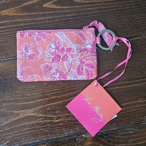 Vera Bradley Zip ID Case Hope Toile Key Holder - Picture 3 of 4